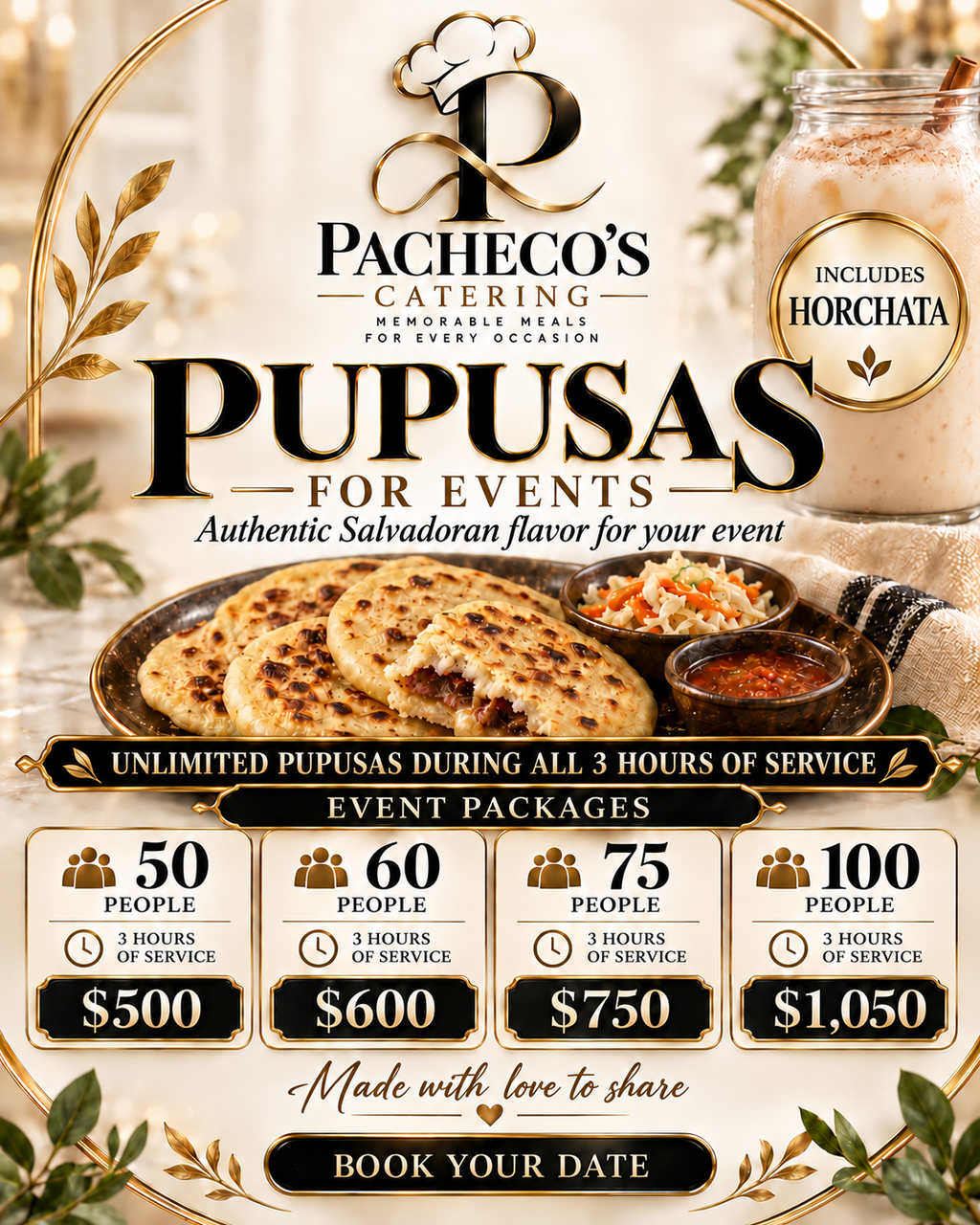 50 People Pupusa Catering