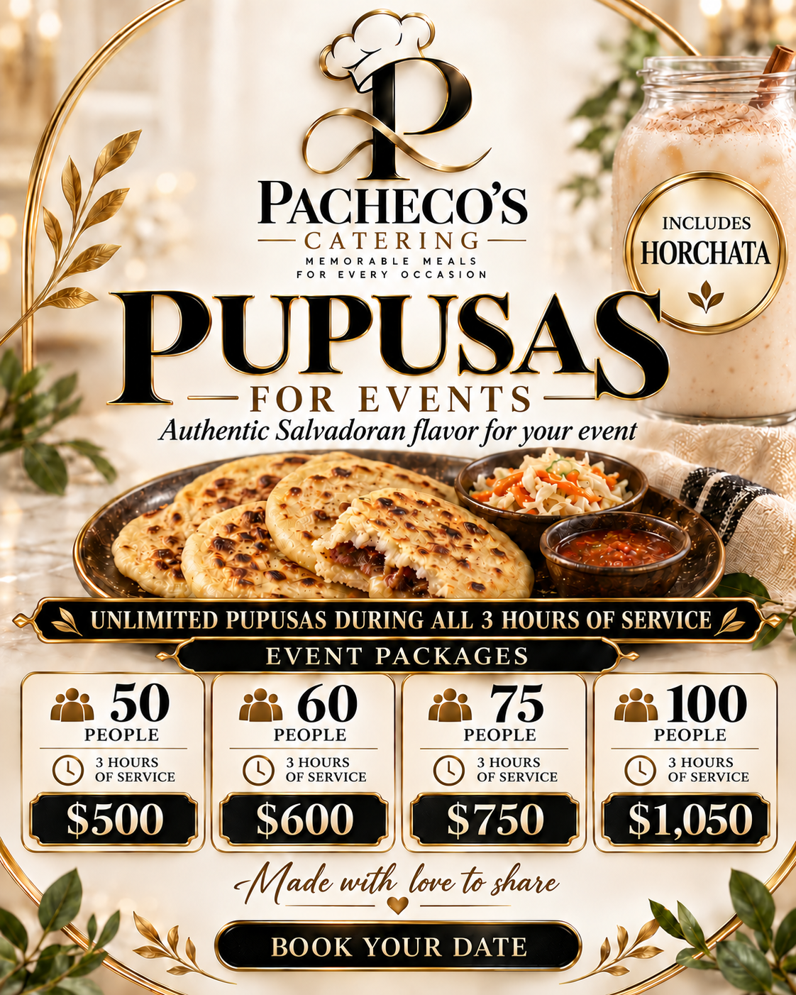50 People Pupusa Catering