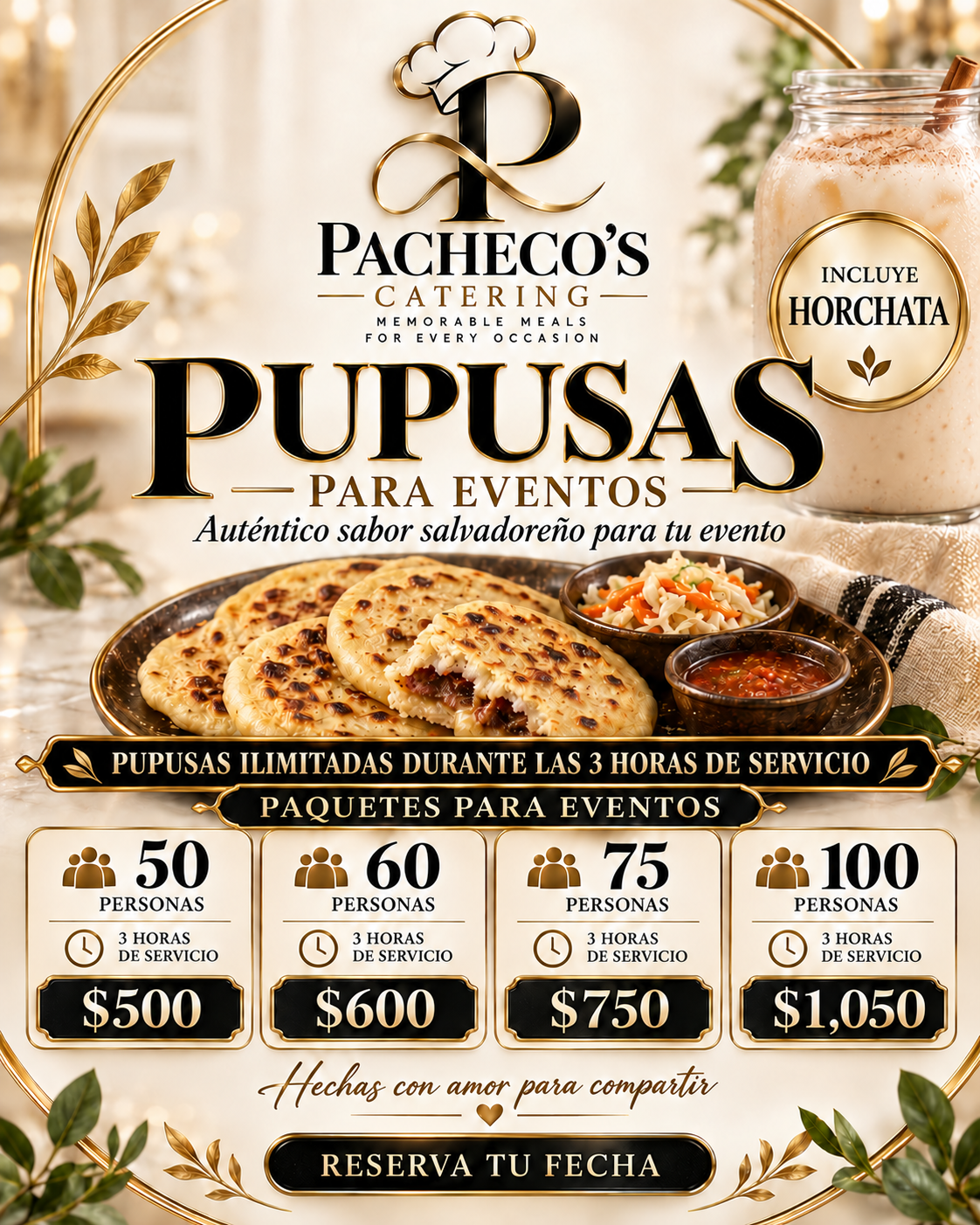 50 People Pupusa Catering